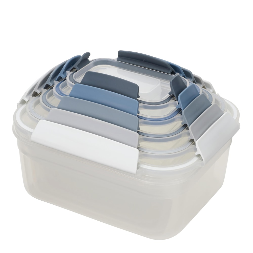 Nest Lock Sky Förvaringsbehållare Set 10 delar Grå/Vit/Blå