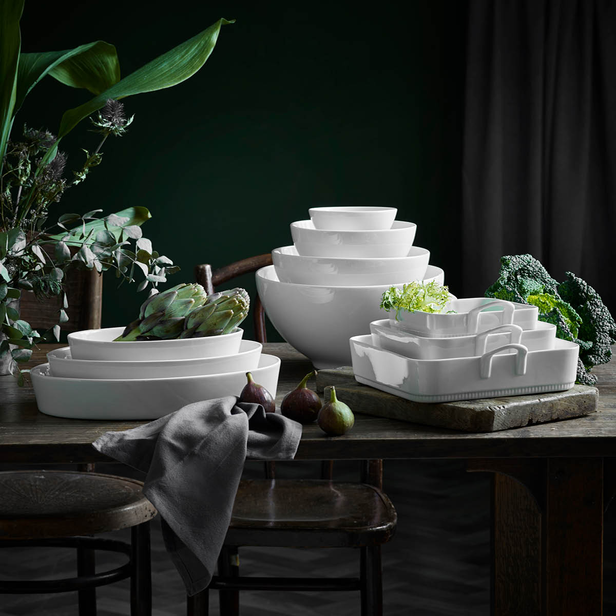 Kvadratfat 17,5 cm vit