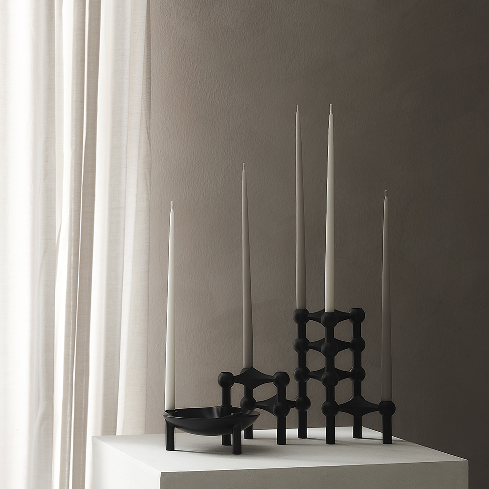 Stoff Nagel Ljusstake Svart