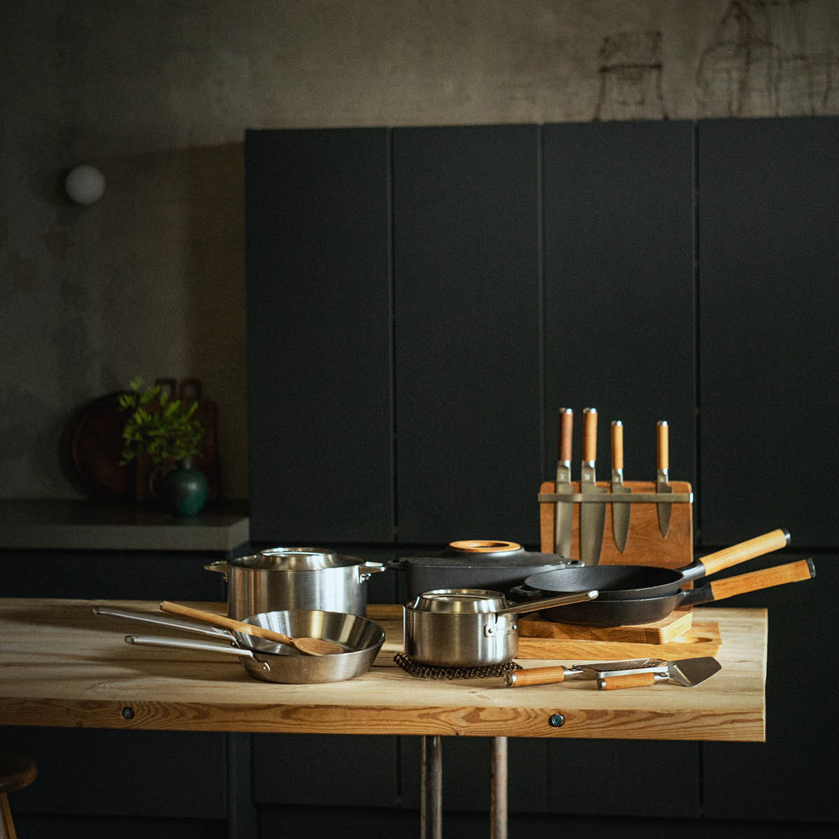 Norden Steel Wok 28 cm obelagt rostfritt stål