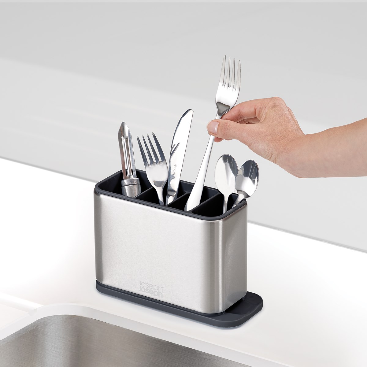 Caddy Diskställ Borstat Stål