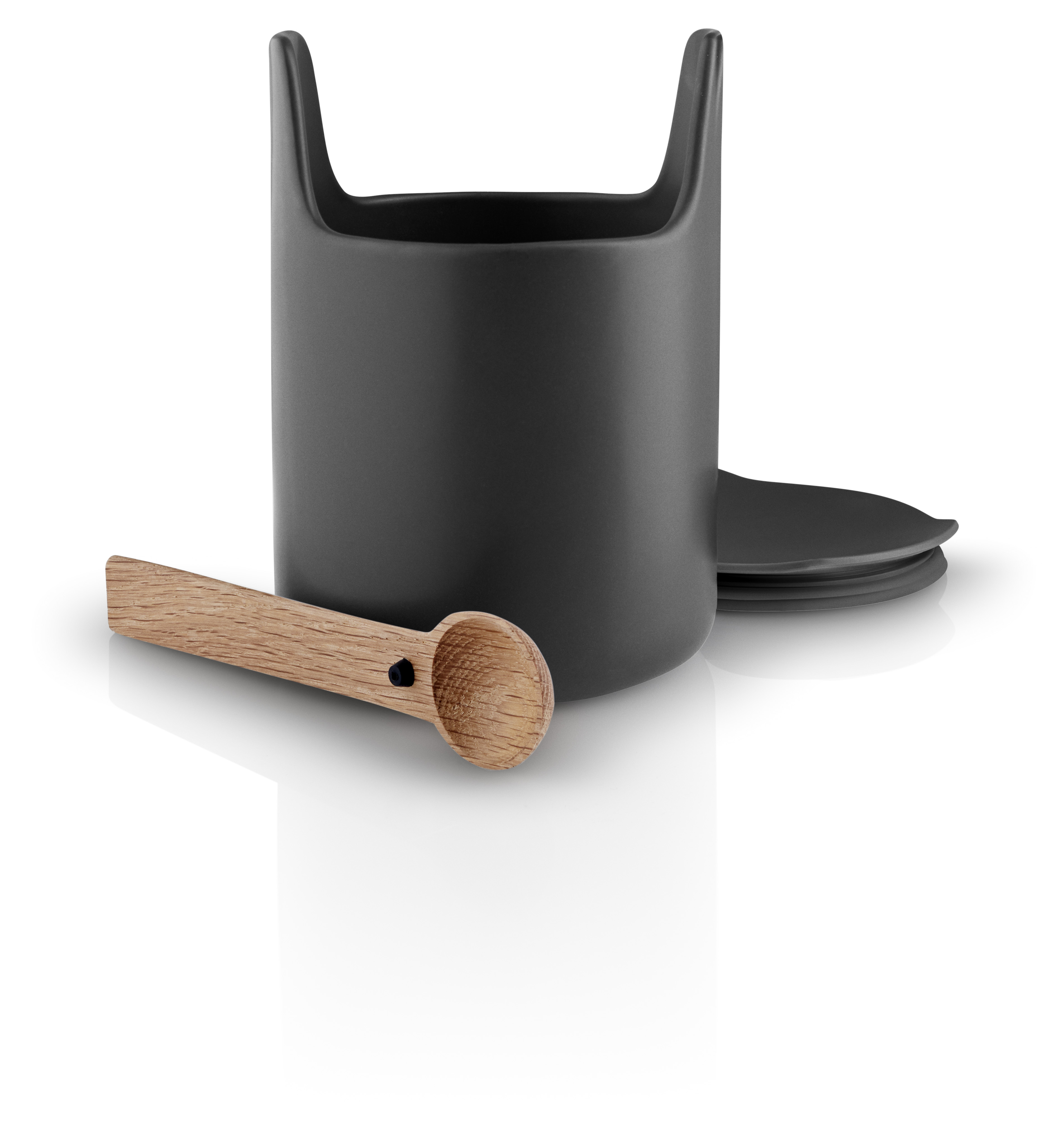 Toolbox Förvaringsburk sked & lock 15 cm Svart