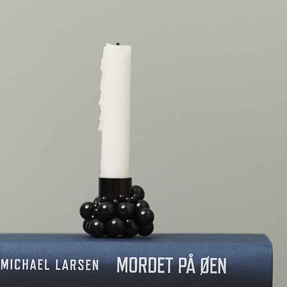 Molekyl Ljusstake Magnetkulor 43 cm 2-pack Svart