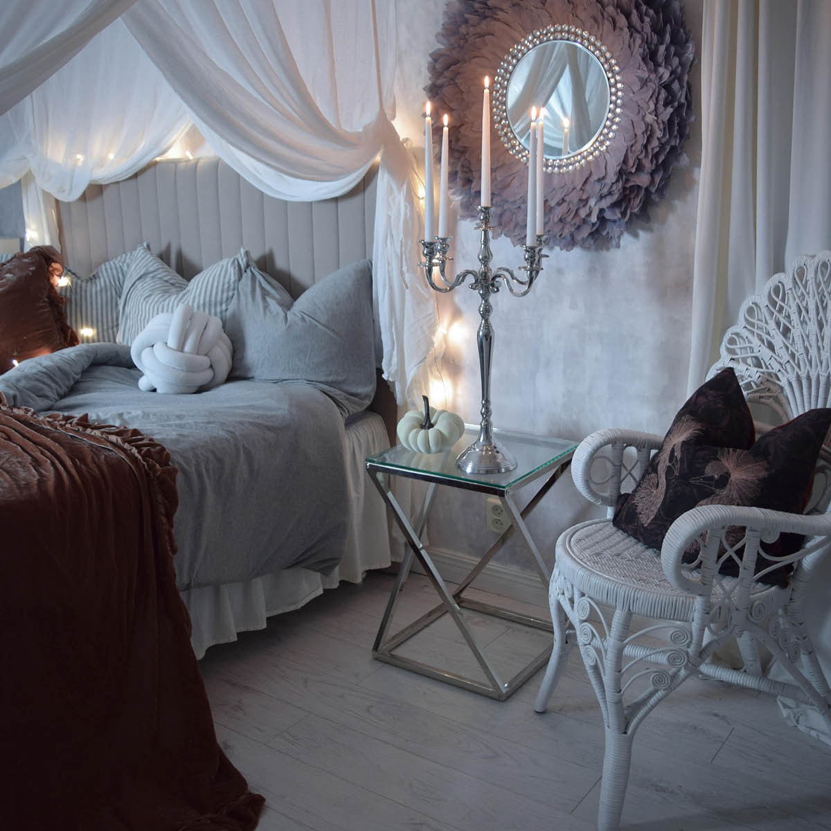 Kandelaber 5-armad Aluminium 100 cm