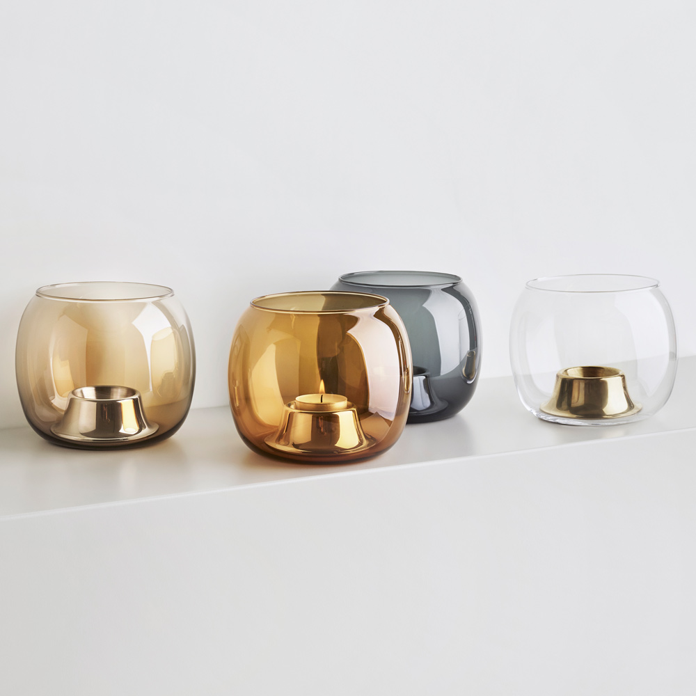 Kaasa Ljuslykta 14,1x11,5 cm Grå