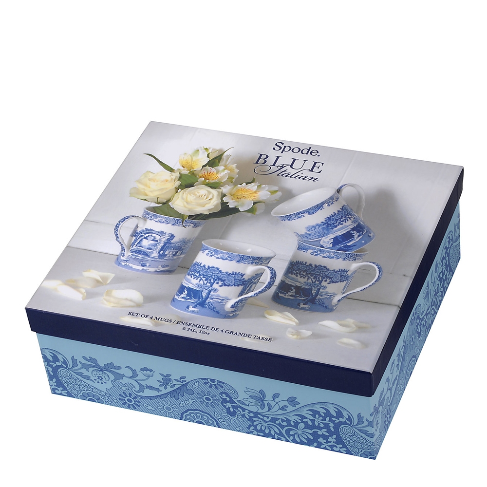 Blue Italian Mugg 34 cl 4-pack