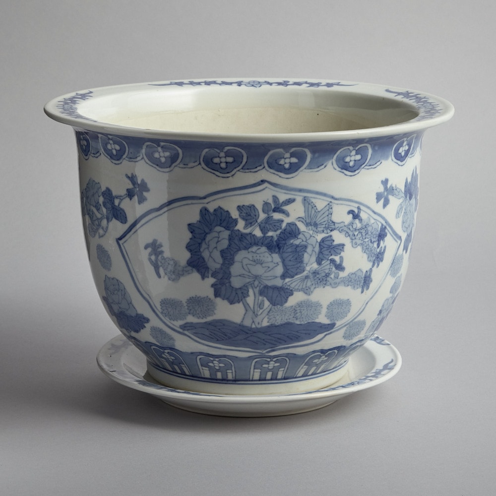 SÅLD Ytterfoder Blåvit Kina 23 cm