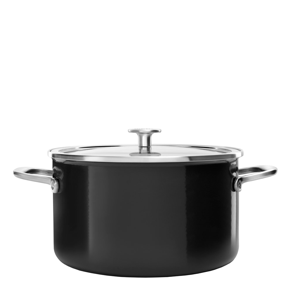 KitchenAid Steel Core Enamel Gryta Emalj/Glaslock 6 L Svart