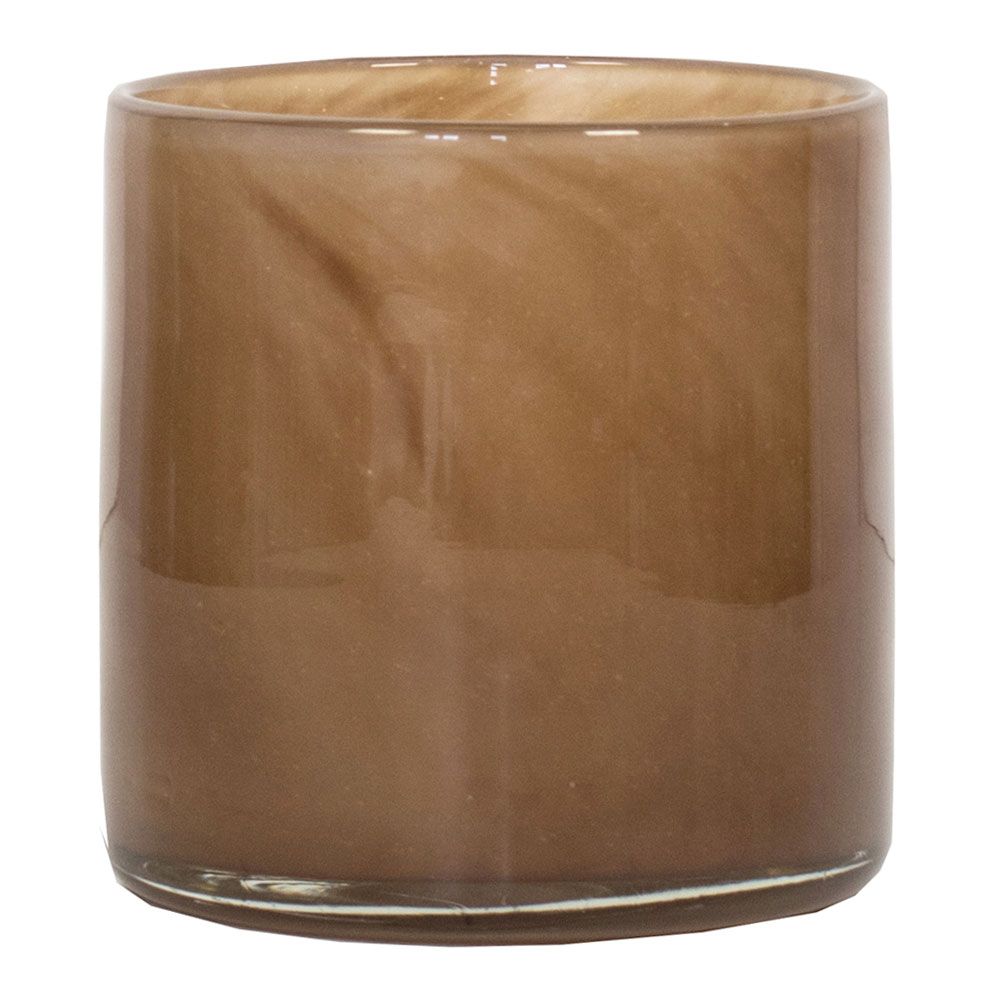 Lyric Ljuslykta Glas 10x10 cm Brun