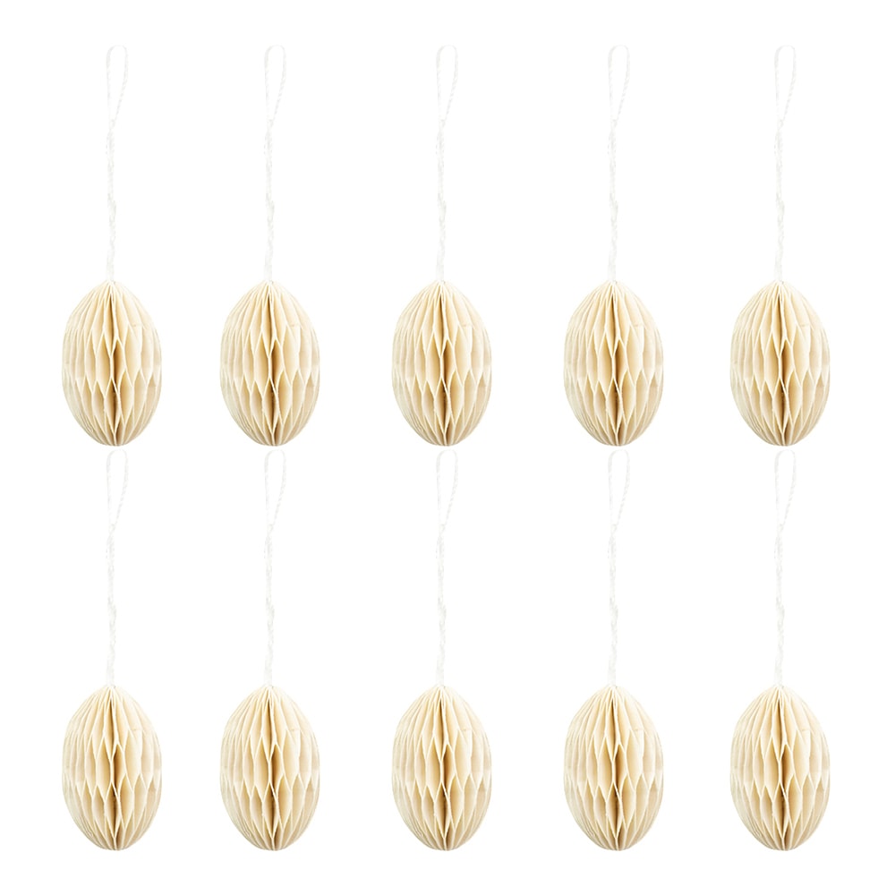 Påsk Hänge Ägg Papp 10-pack Natur
