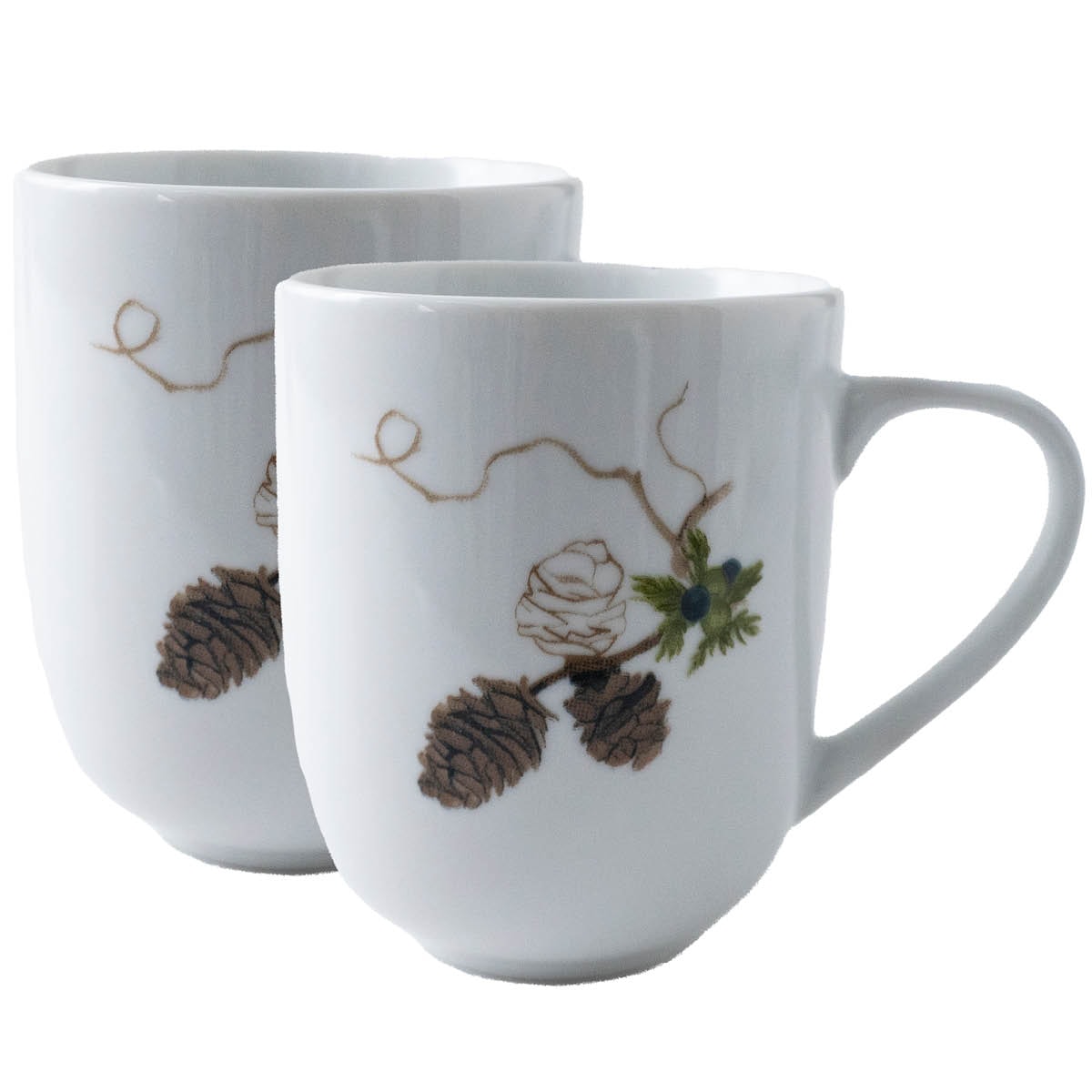 Nostalgi Mugg 35 cl 2-pack Vit/Grön