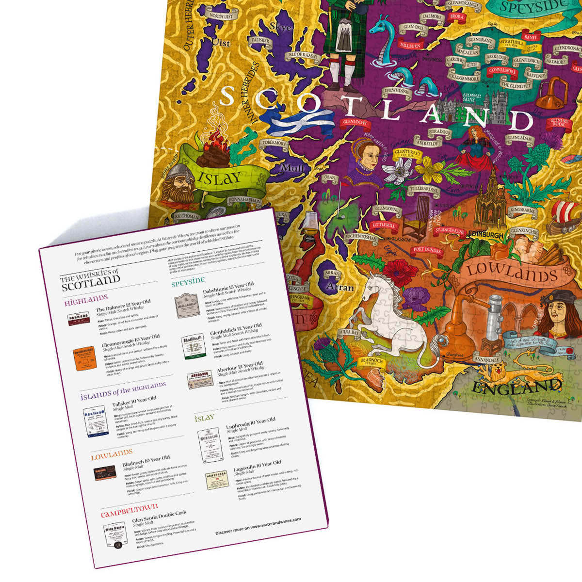 Whisky Pussel - Skotland 1000 bitar Lila