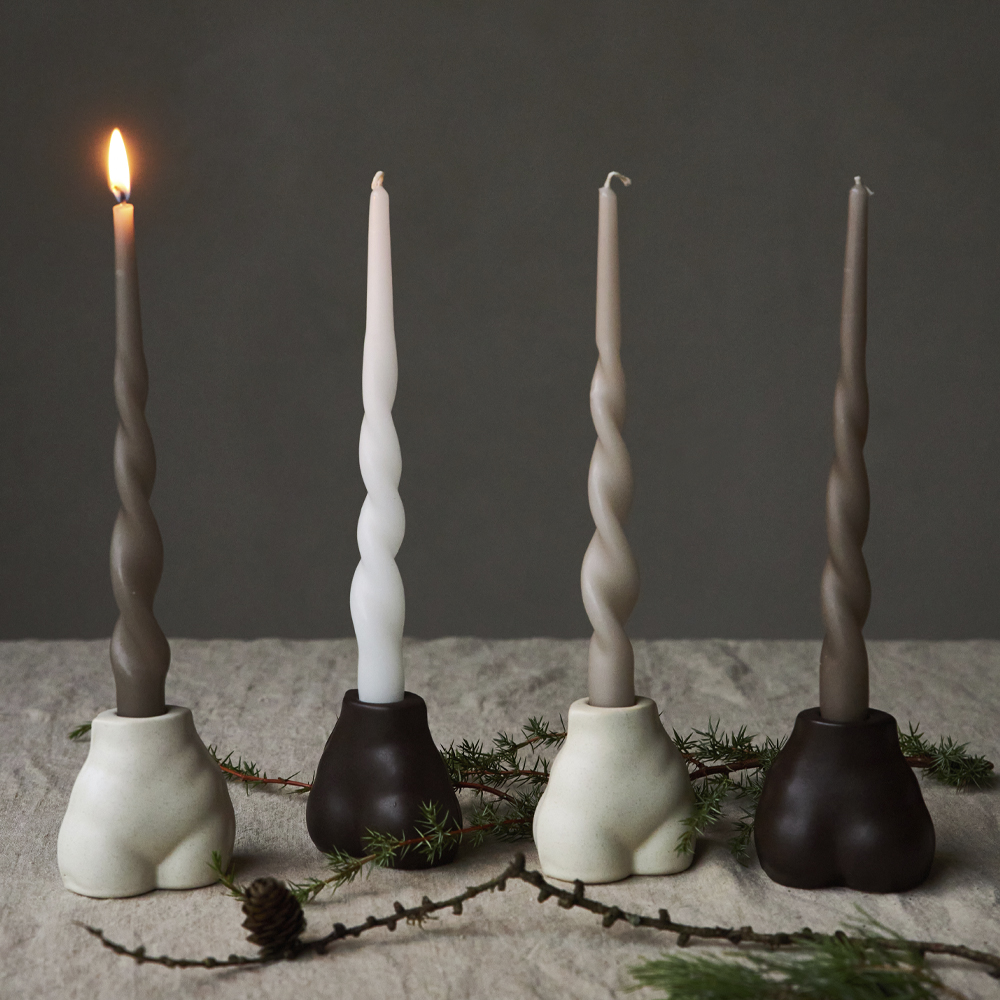 Nature Ljusstake 19 cm Svart