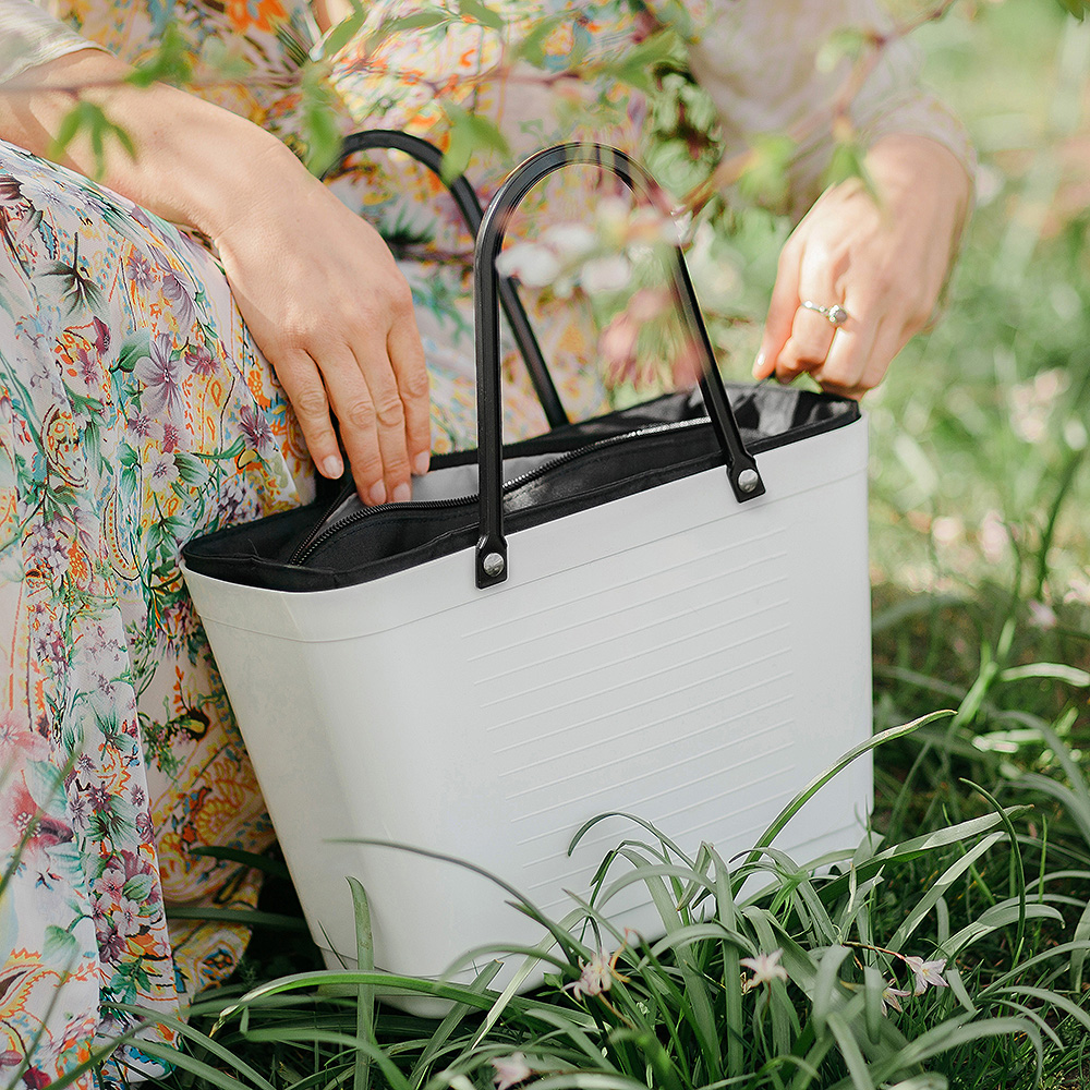 Väska Plast Liten Vit