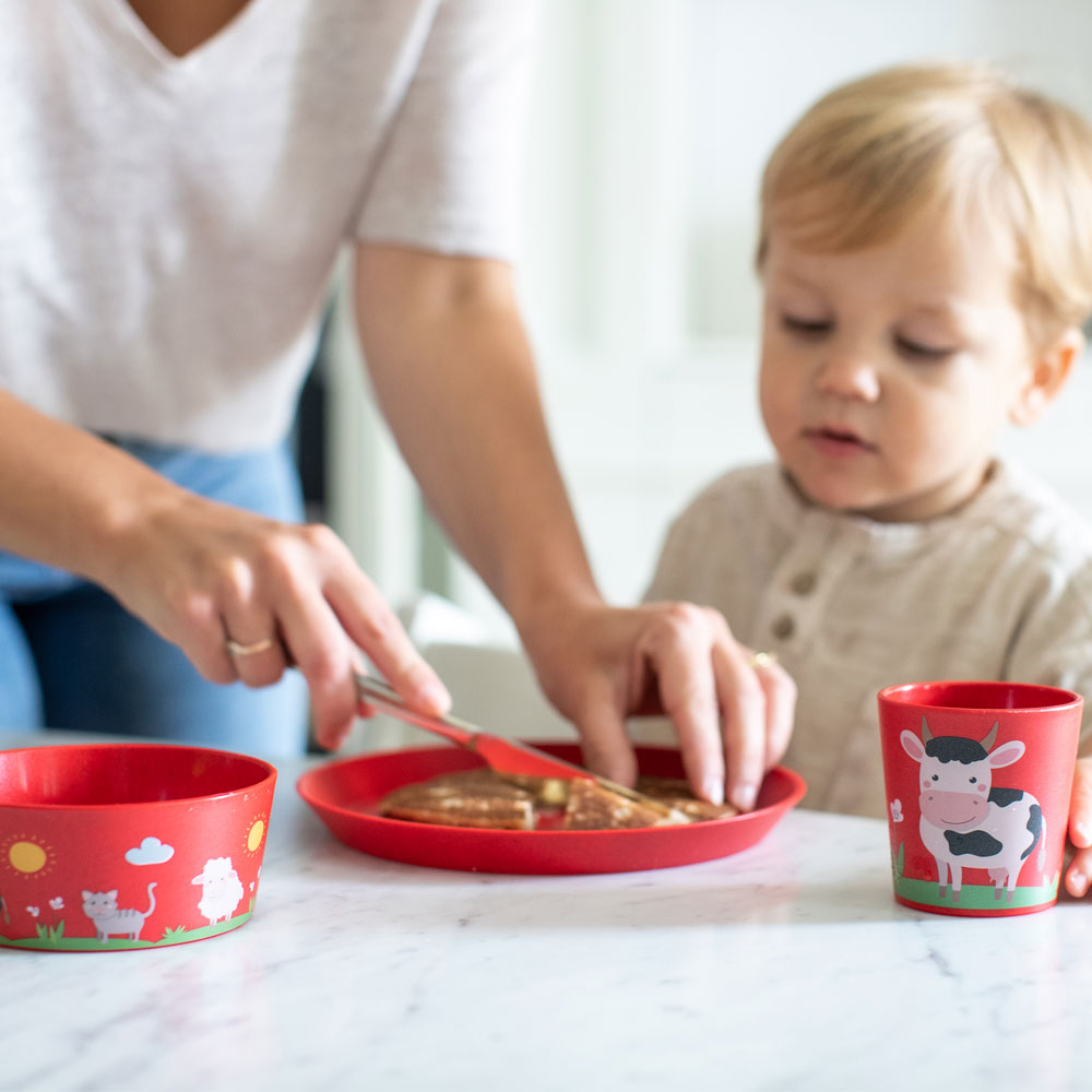 Connect Servis 3 delar Tallrik Skål Mugg Bondgård