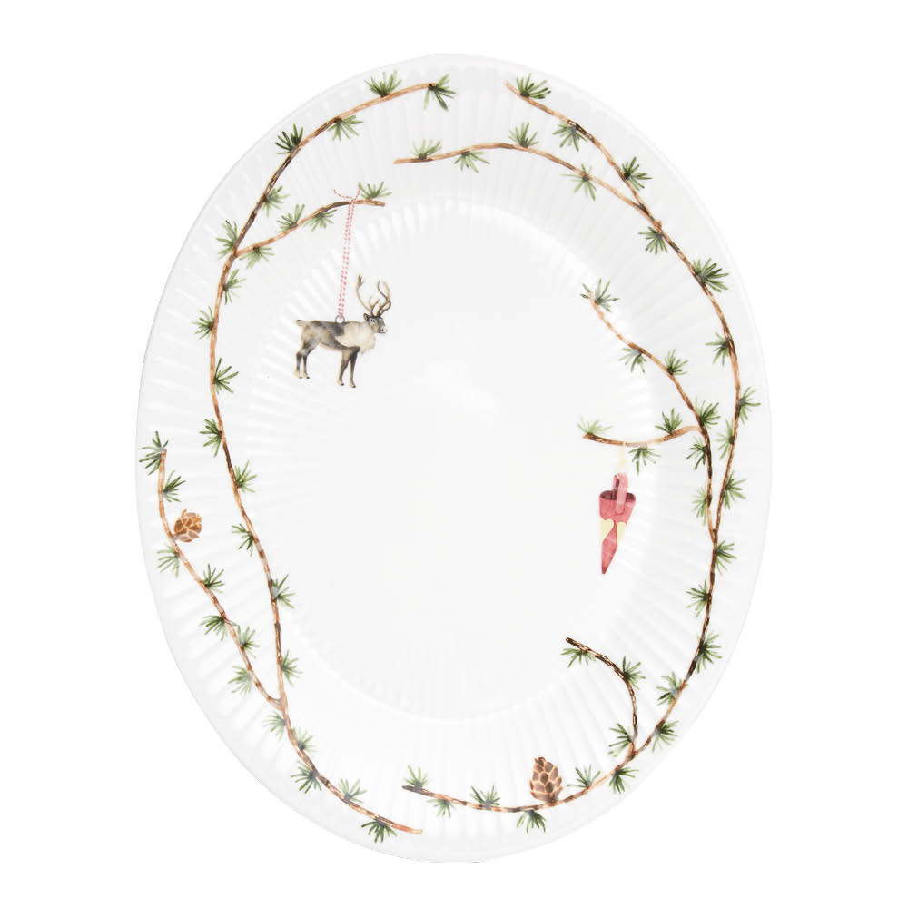 Hammersh?i Christmas Fat Oval 27x34 cm Vit