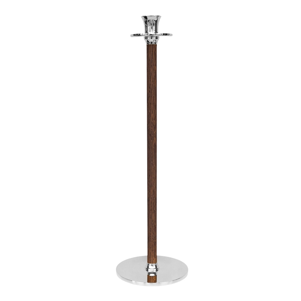 Alto Basso Ljusstake 38 cm Förnicklad Mässing & Ek
