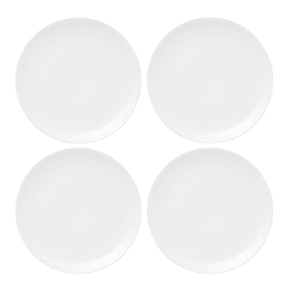 Relief Tallrik 22 cm 4-pack Vit