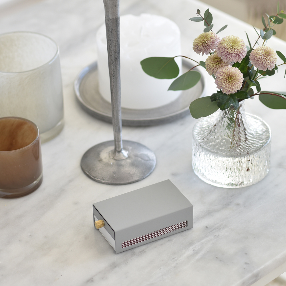 Three Stars Tändsticksfodral Stor Grå