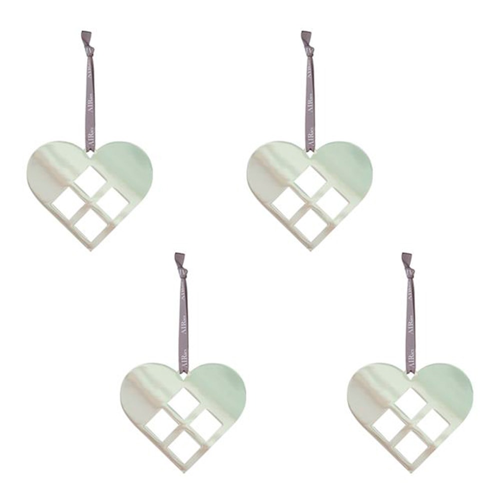Julhänge Hjärta 5x5 cm 4-pack Silver