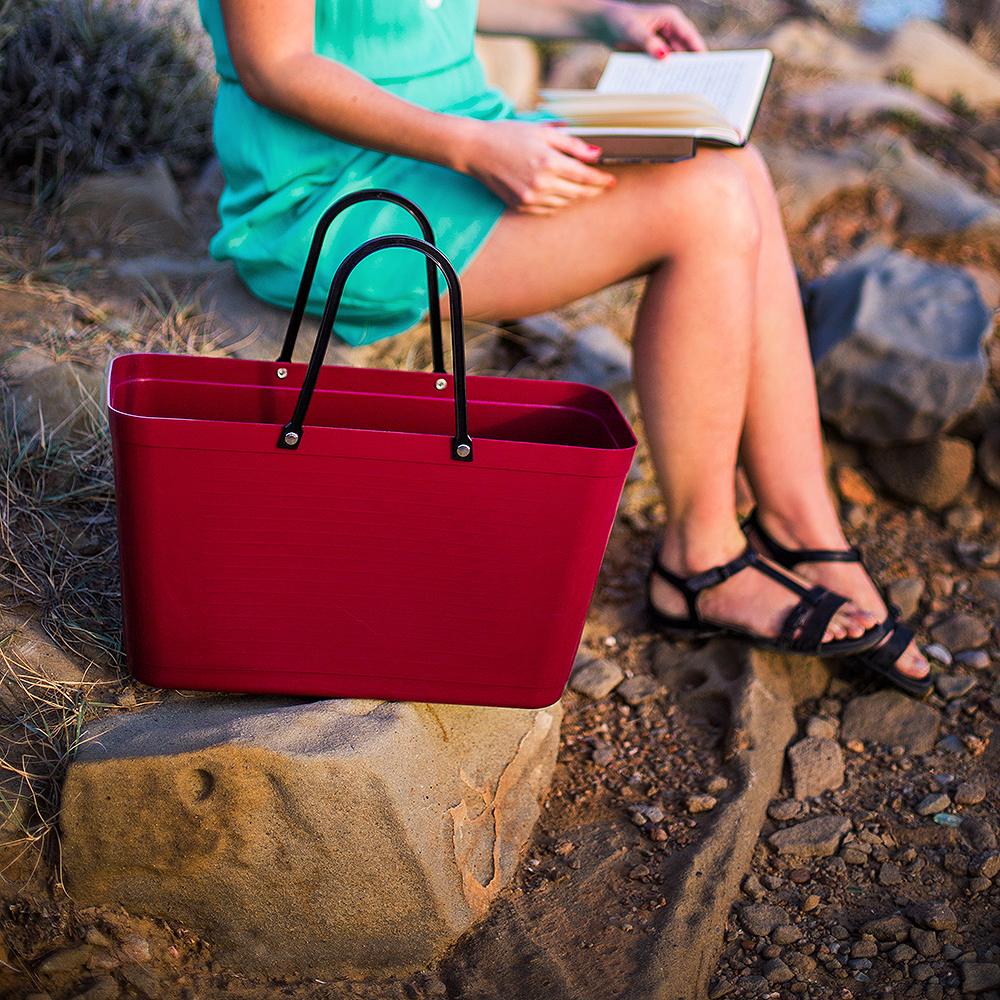 Väska Sockerrör Stor Vinröd