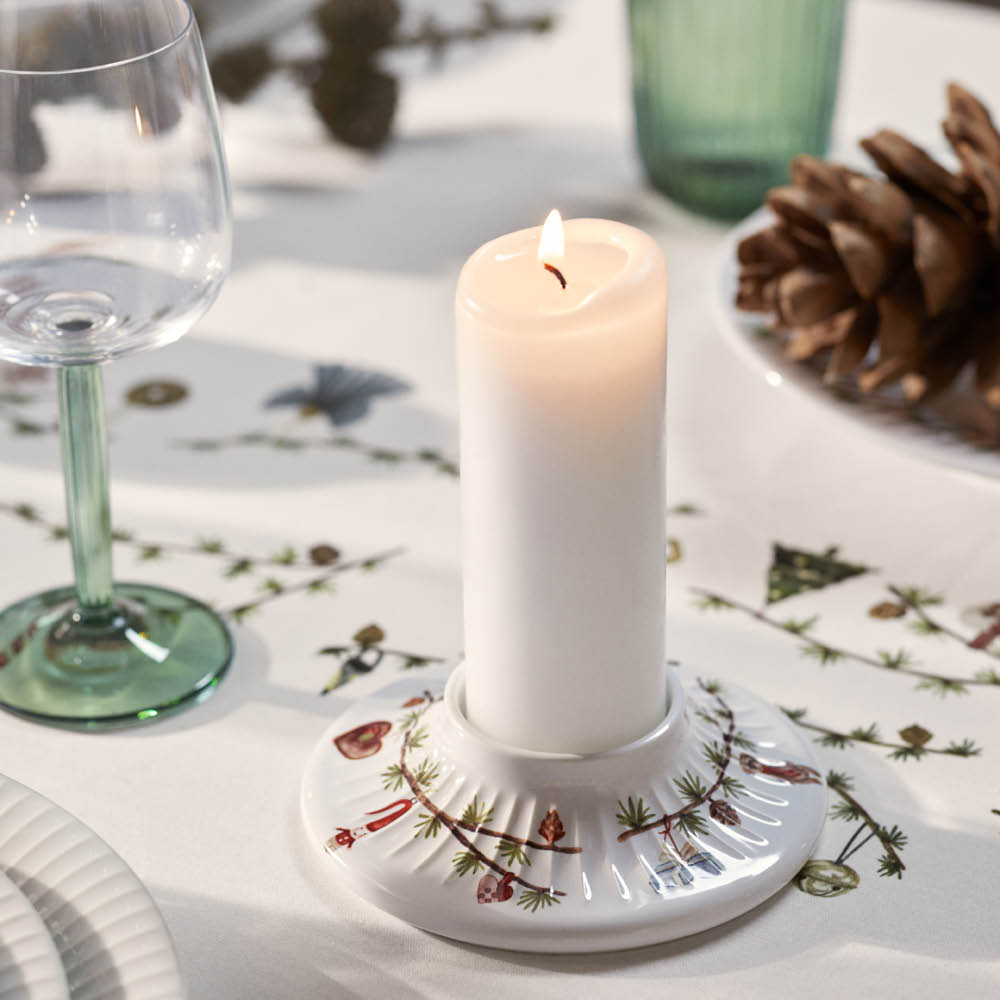 Hammersh?i Christmas Blockljusstake 13 cm Vit