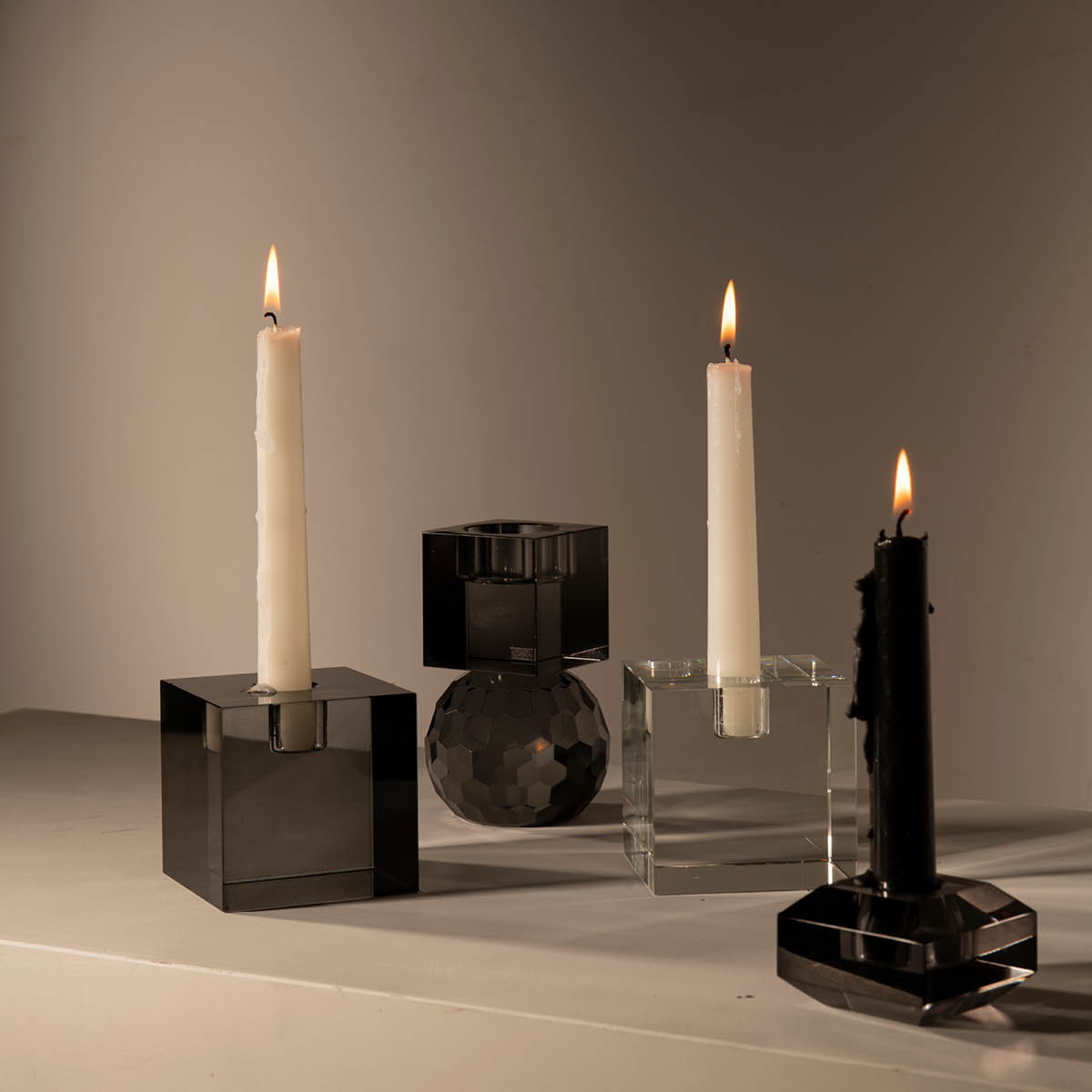 Milano Ljusstake Fyrkantig 8 cm Klar