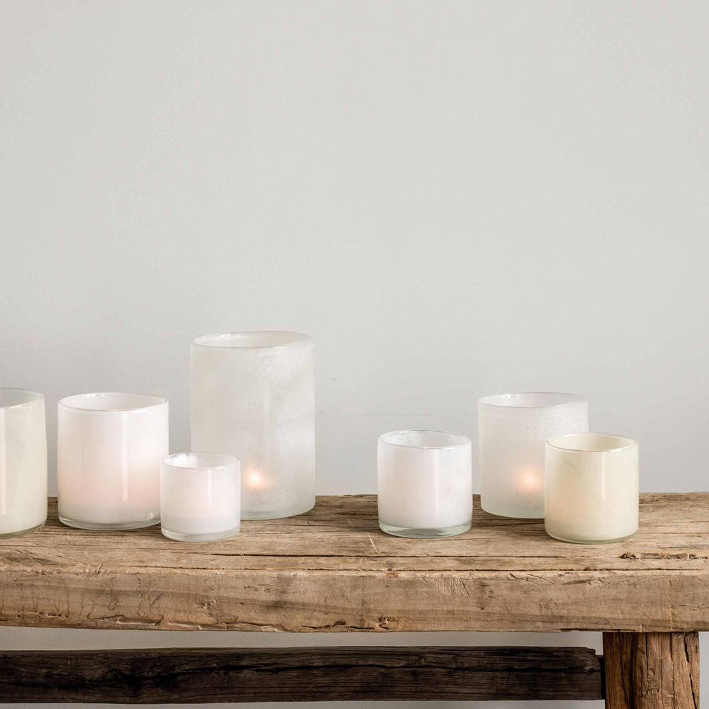 Lyric Ljuslykta Glas 12x14 cm White