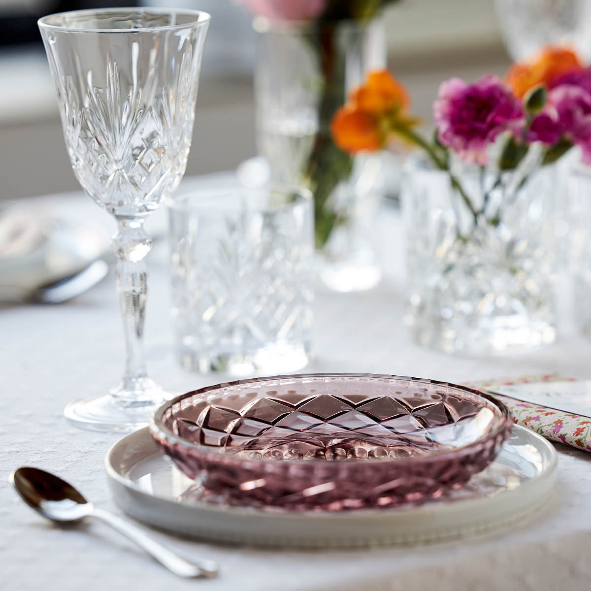 Sorrento Assiett 16 cm 4-pack Rosa