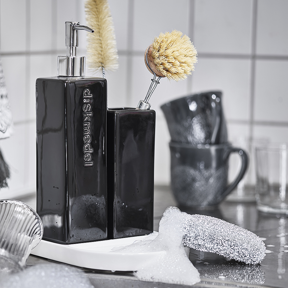 Kub Diskmedelspump 25 cm Svart