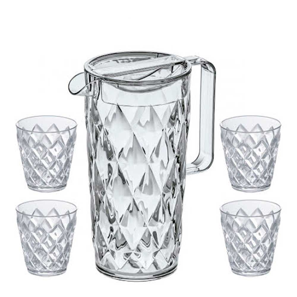 Crystal Karaff + Glas 4-pack Klar
