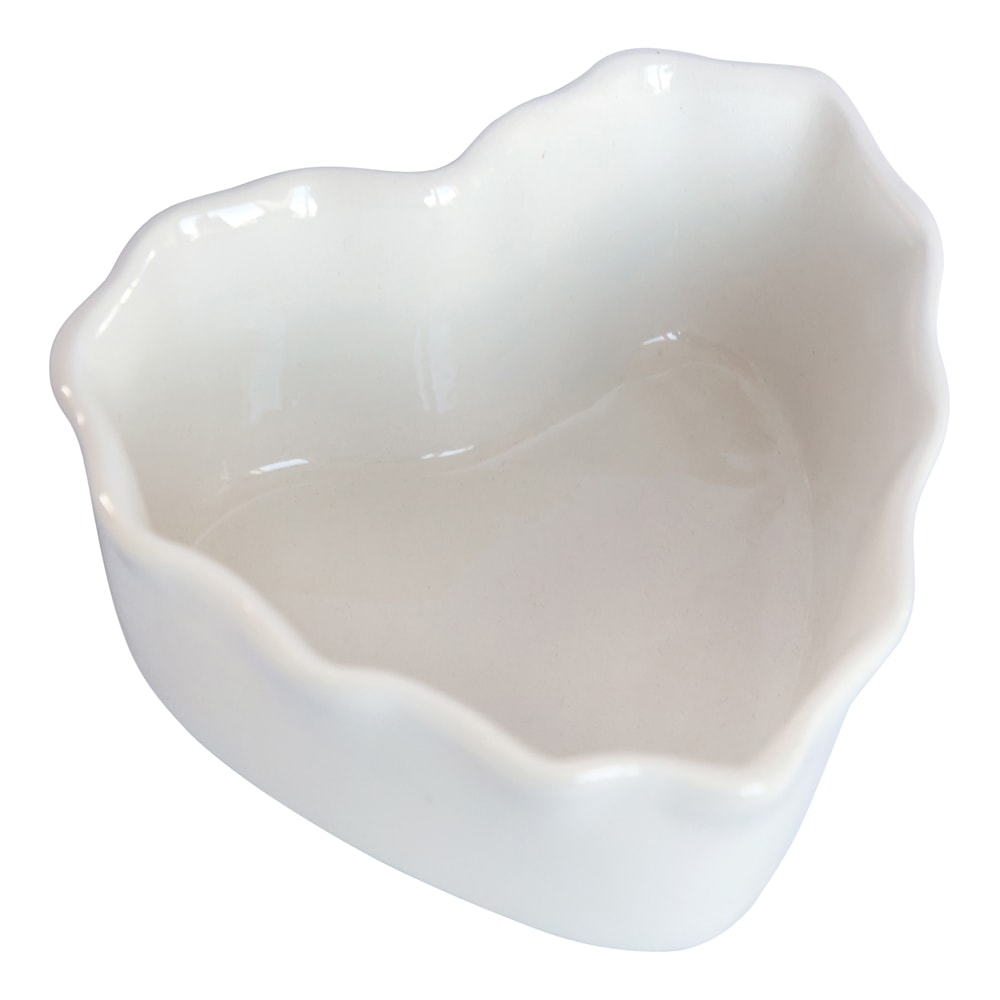 Provence Hjärtformad Skål 11 cm Vit