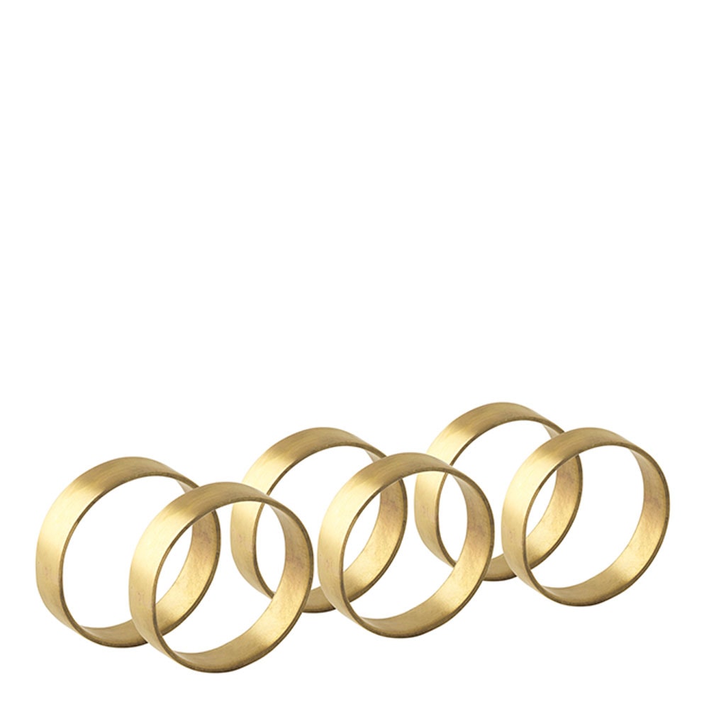 Servettring Ring 6-pack Mässing