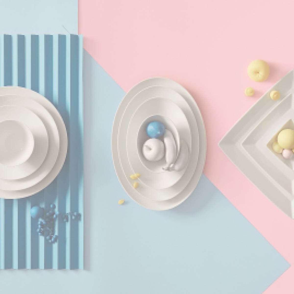 Uppläggningsfat 34 cm Vit