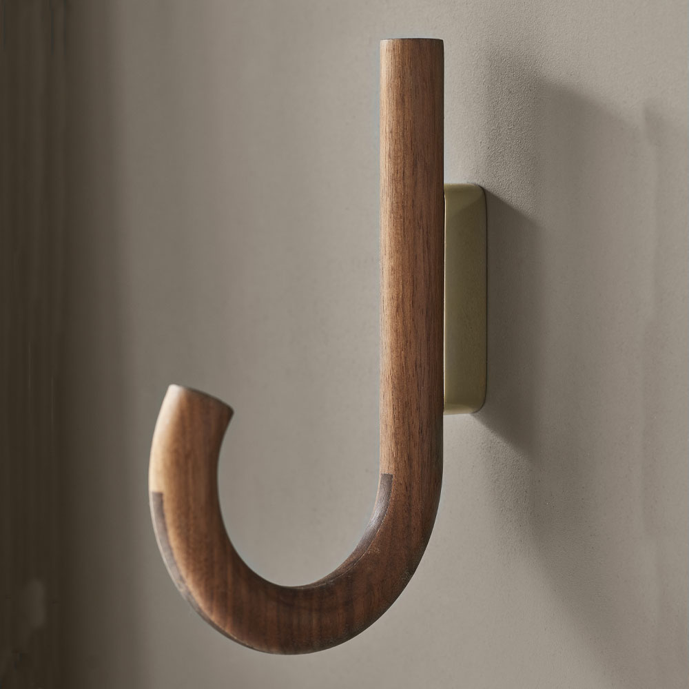 Hook Krok Valnöt 20 cm Valnöt/Mässing