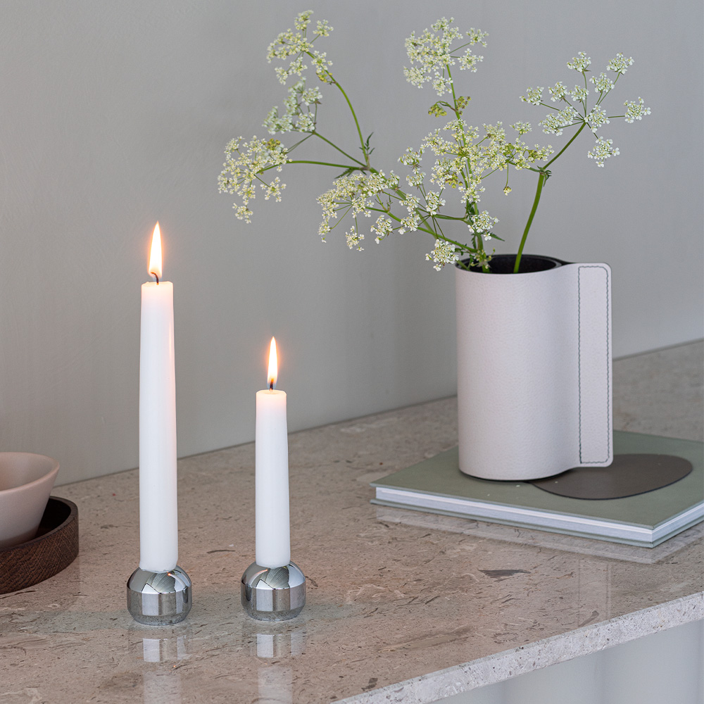 Silhouette Ljusstake 3,4 cm 2-pack Krom