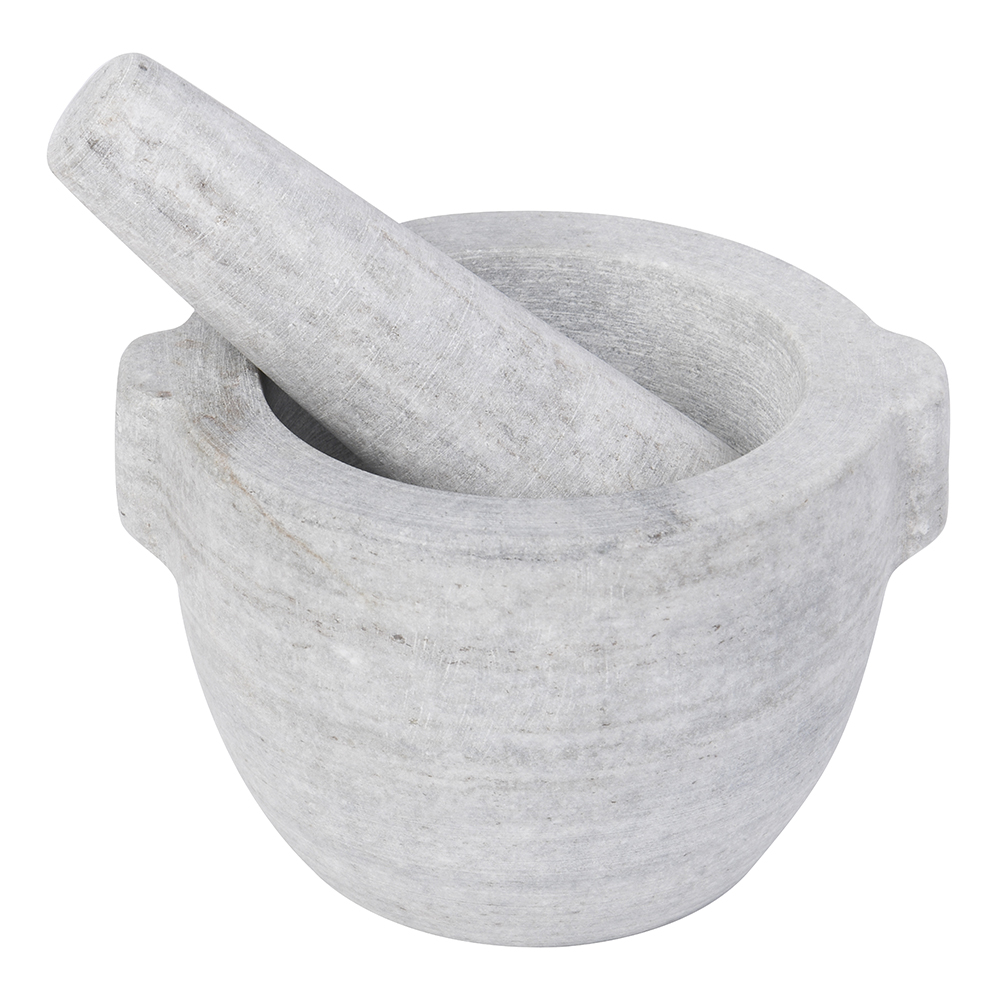 Mortel Marmor 14 cm Ljusgrå