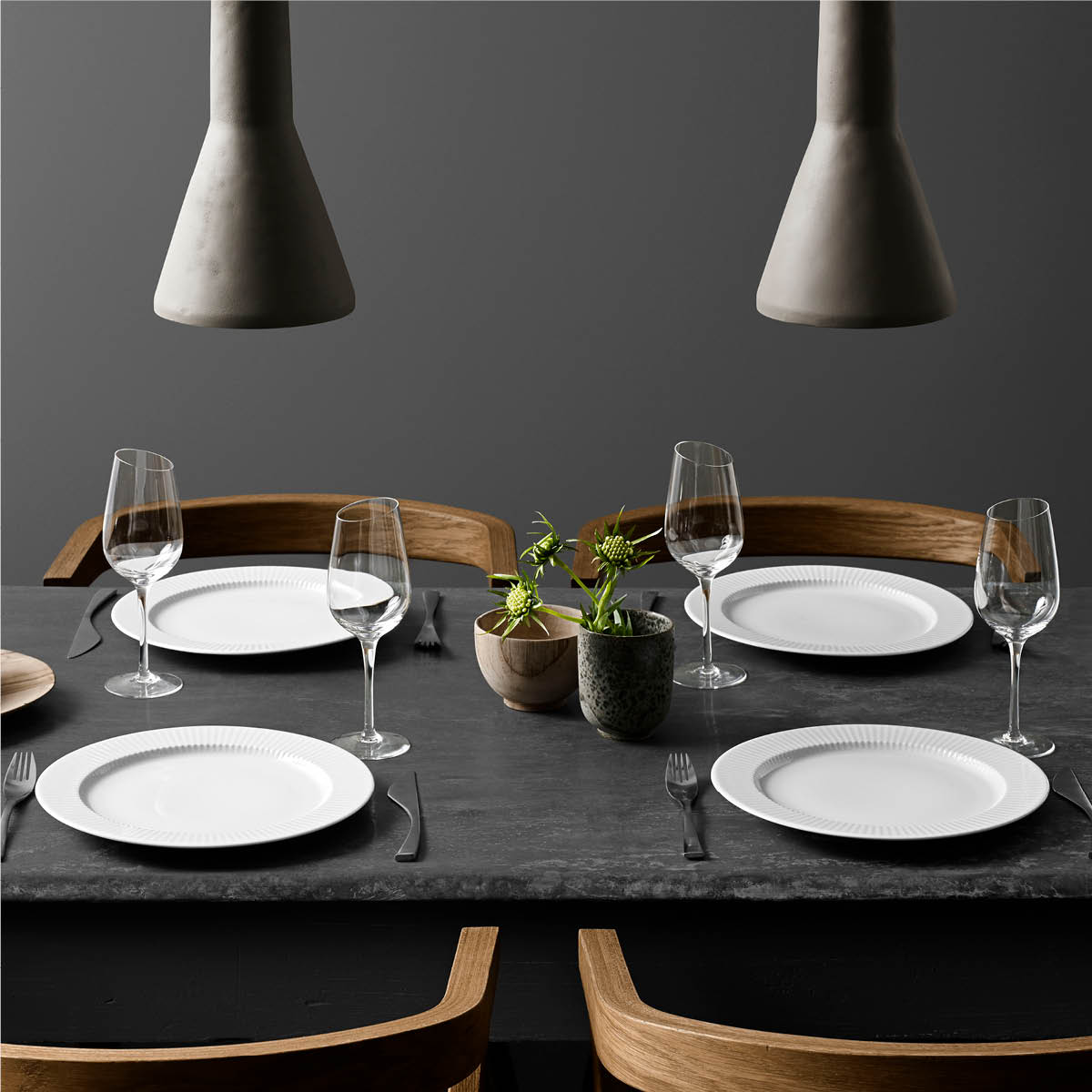 Eva Trio Legio Nova Tallrik flat 25 cm Vit