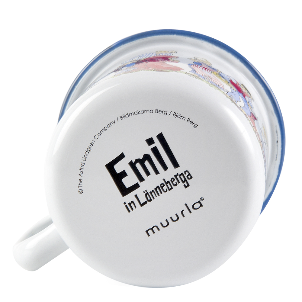 Emil i Lönneberga Emaljmugg Familjen 2,5 dl Vit