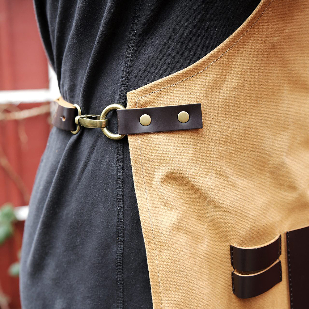 Förkläde Vaxad Bomull Brun