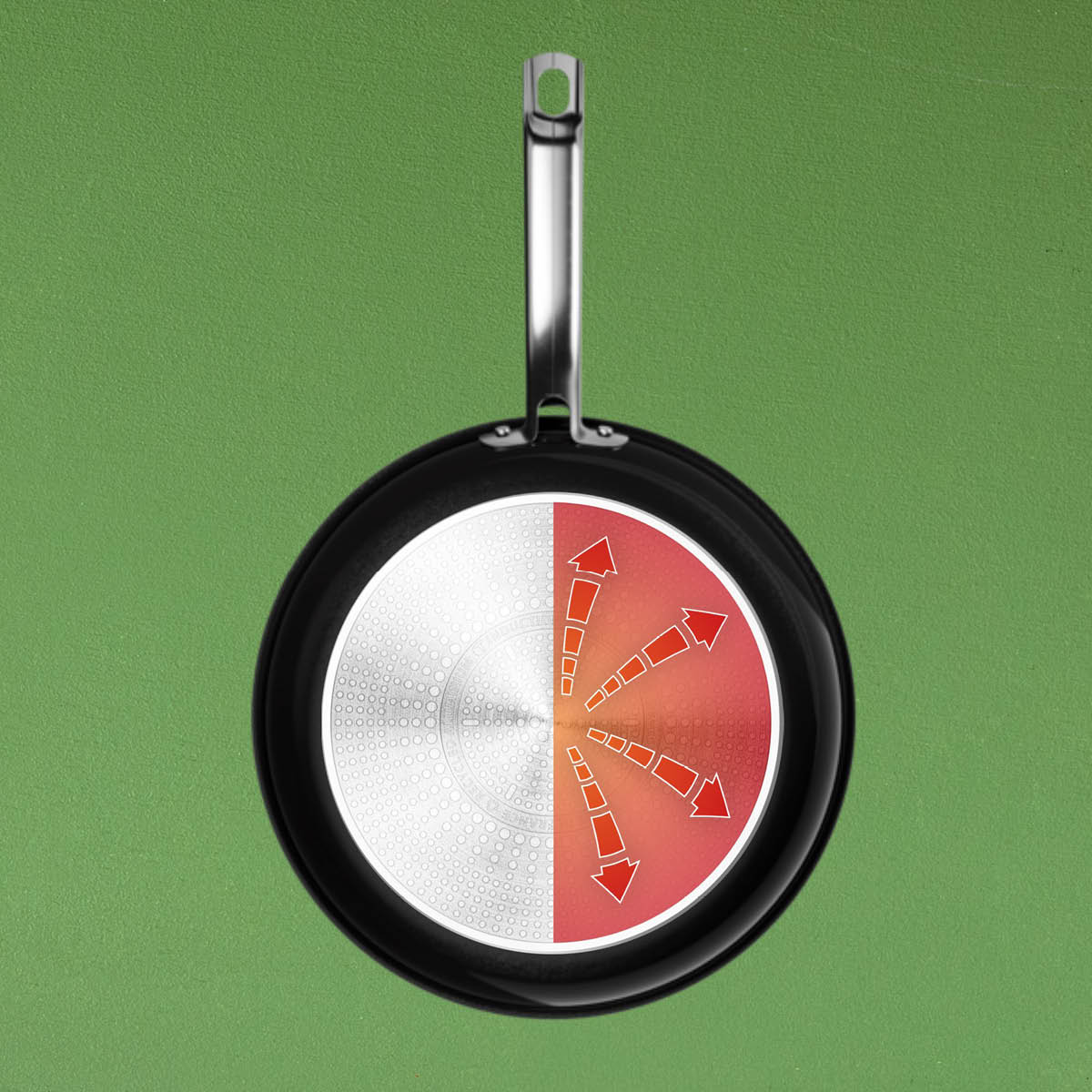 Renew+ Sauteuse med Glaslock 24 cm Svart