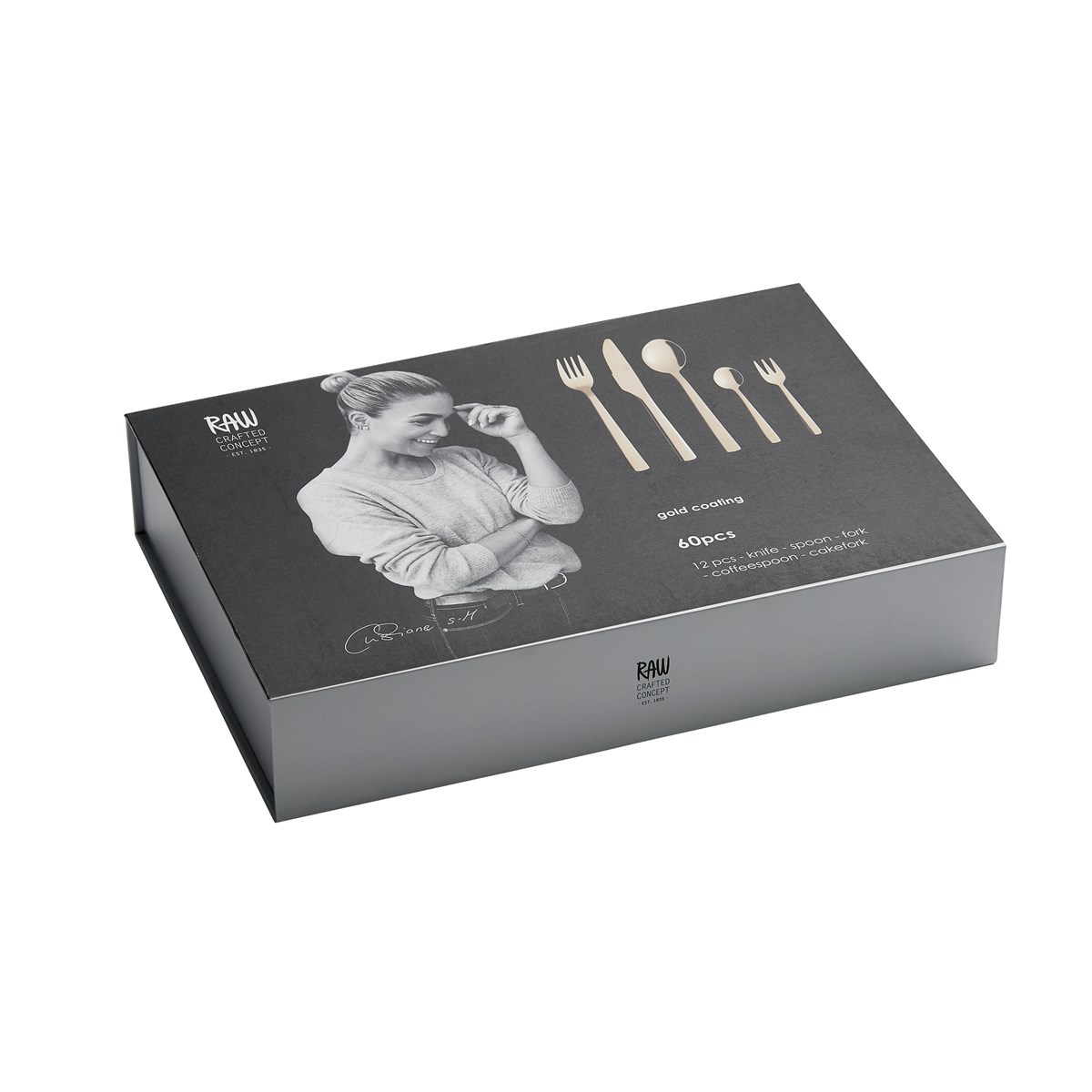 Raw Bestickset 60 delar Guld