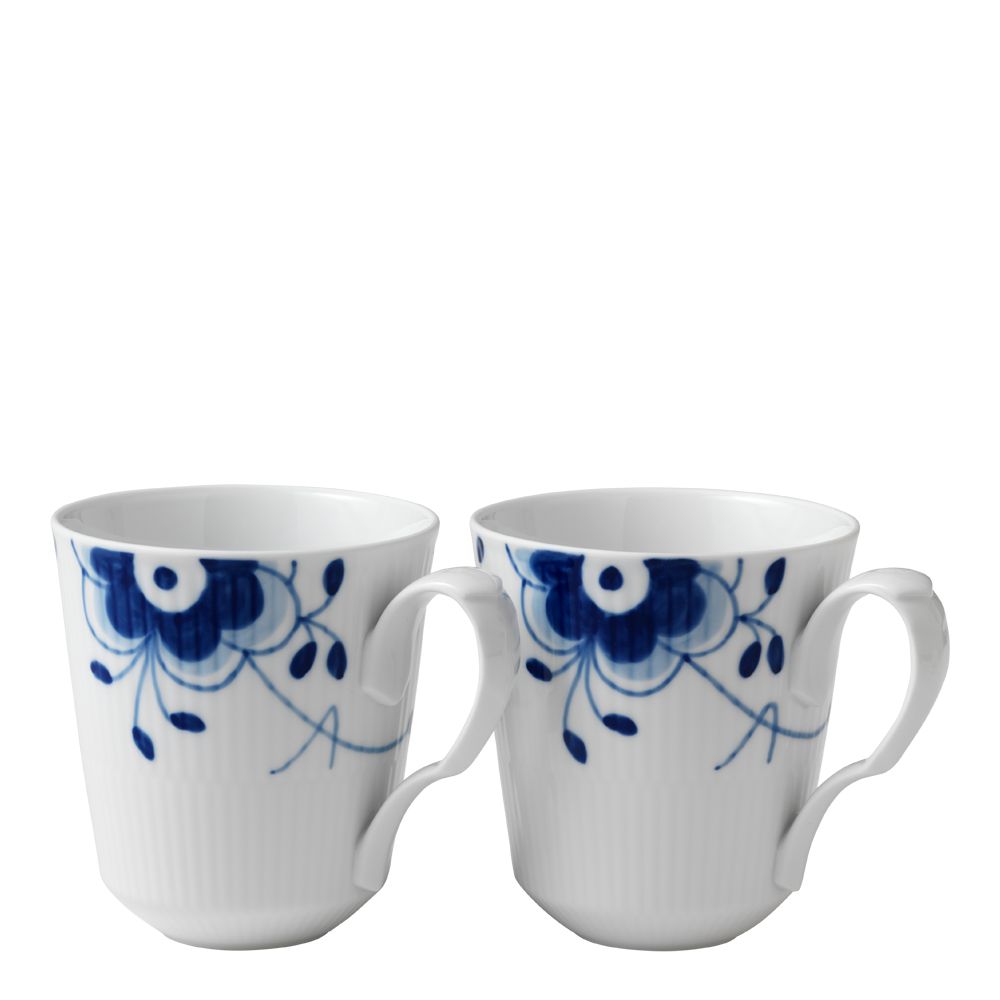 Blue Fluted Mega Mugg 37 cl 2-pack