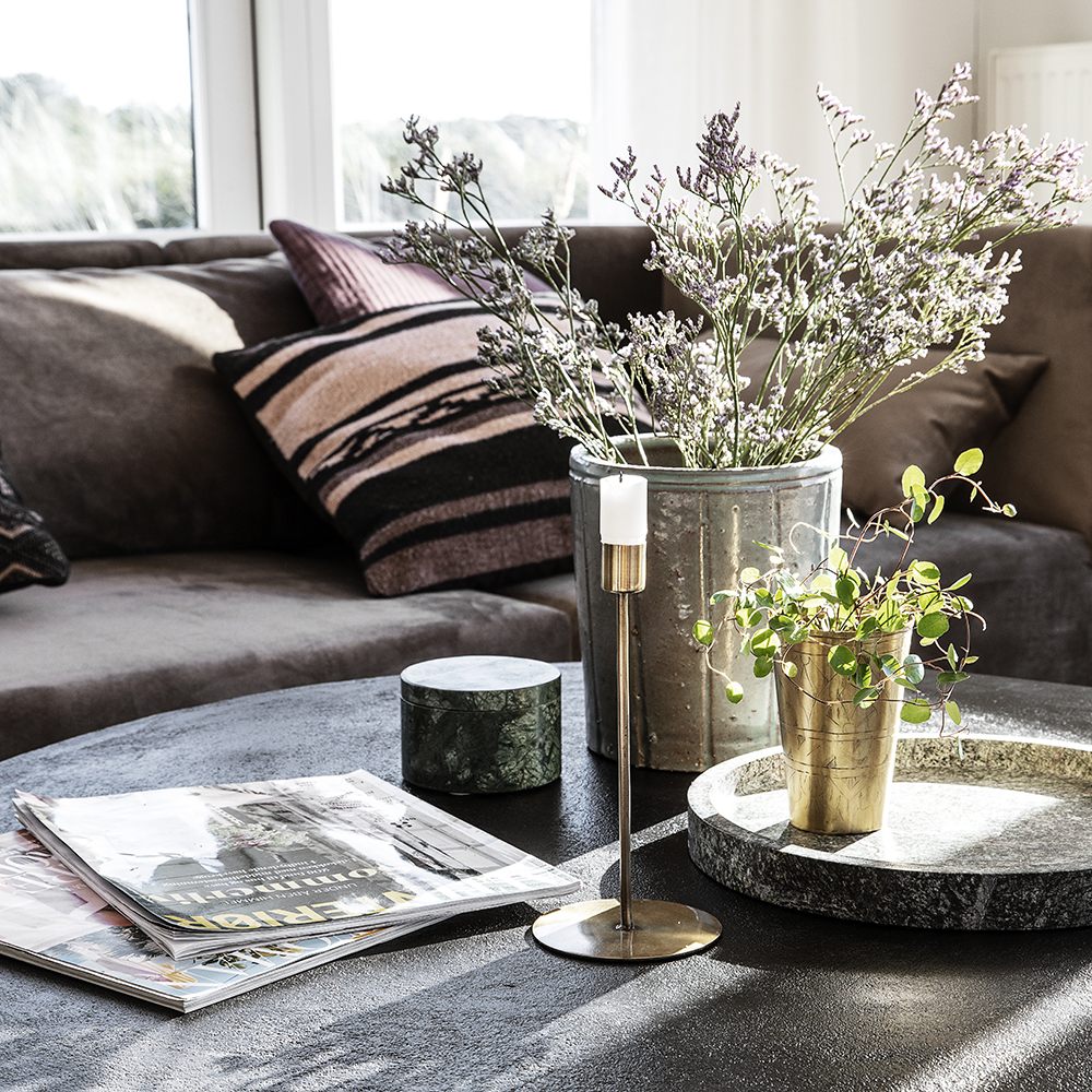 Anit Ljusstake 20 cm Antik m&auml;ssing