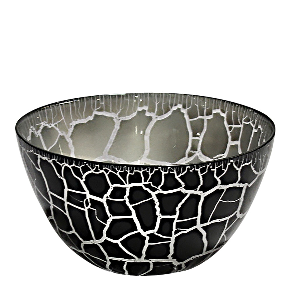 Croco Skål 17 cm Svart/Silver