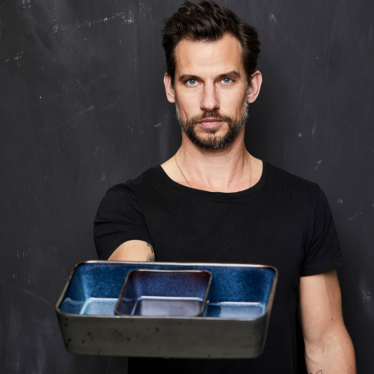 Form 19x14 cm Svart/Mörkblå