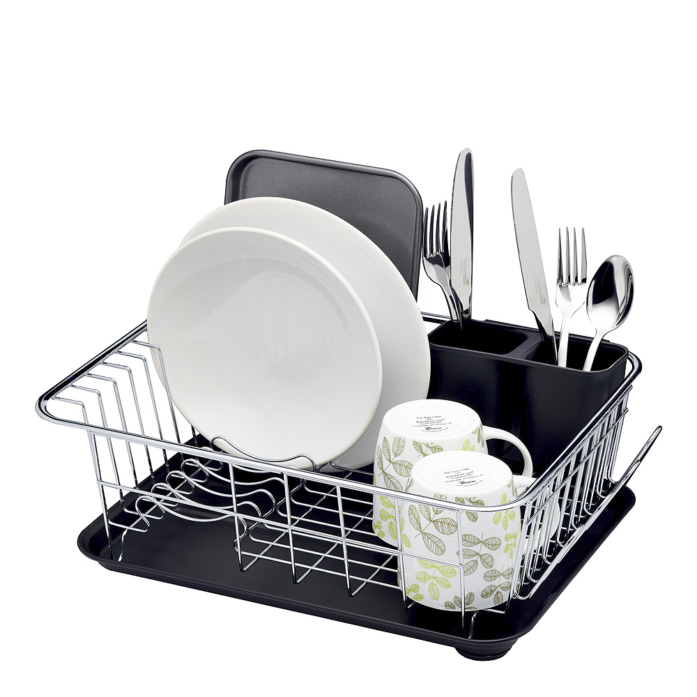 Diskställ Rostfri/Svart