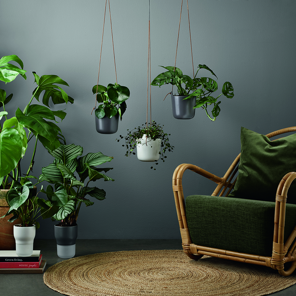 Självvattnande Kruka Hängande Nordic Grey