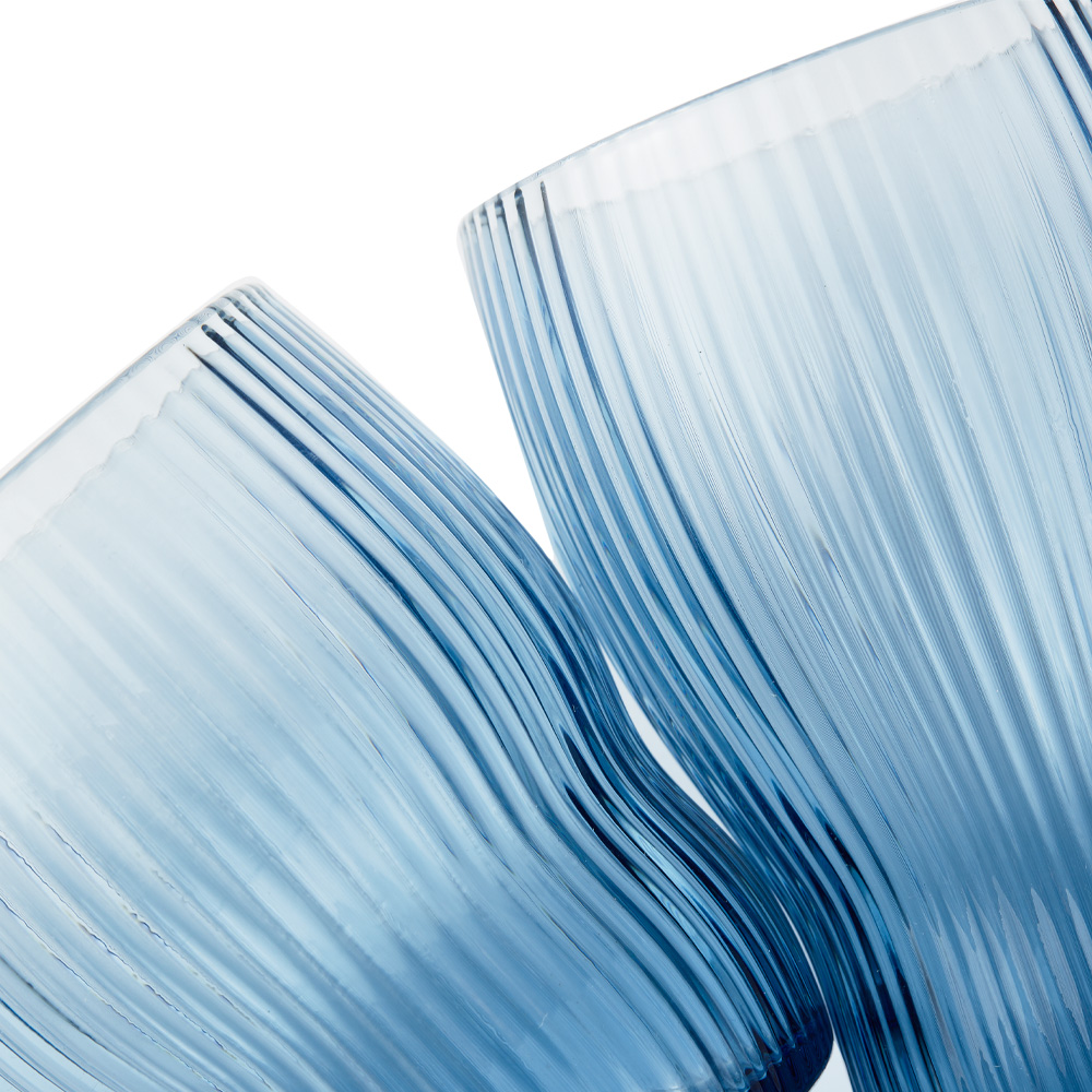 Pum Glas 9 cm 2-pack Blå