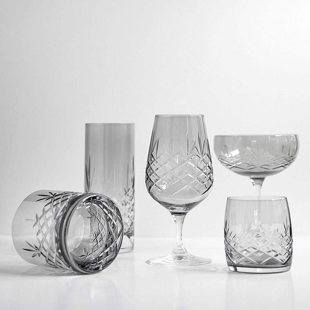 Crispy Aqua Glas 23 cl 2-pack Grå